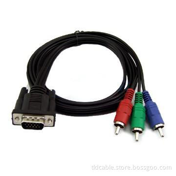 DVI to 3RCA Cable For HDTV Stereo Cable